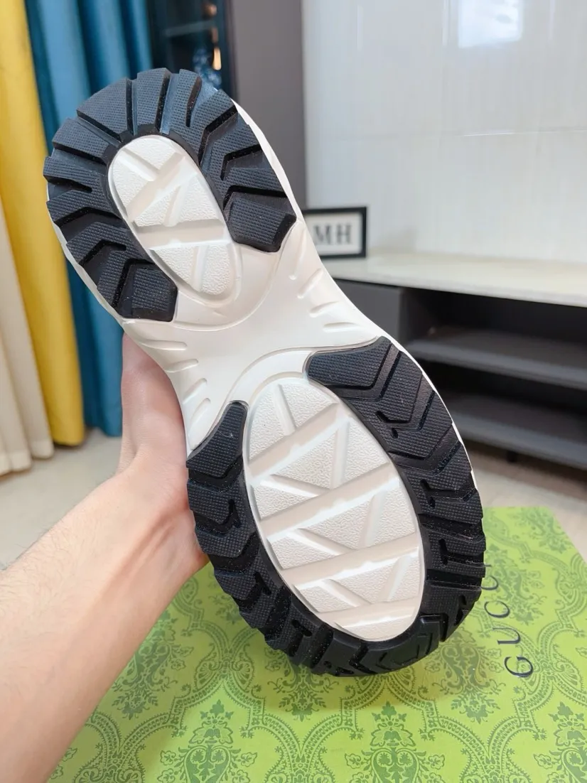 Men's shoes 💰520🌹🌹【GUCCI】pop-up casual sneakers with daddy outsole, breathable and comfortable, easy to walk, a versatile style for trendy men, upper with cowhide edge and outsole with 3D upper printing➕genuine leather lining➕Gucci's popular original outsole, sports and running style, super comfortable. Code number 38-44
